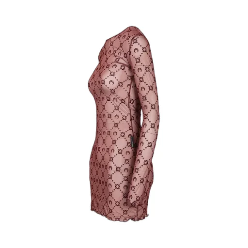 Round Neck Long-Sleeved Mini Dress
