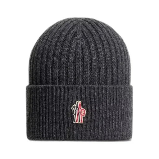 Grenoble Logo Patch Knitted Beanie