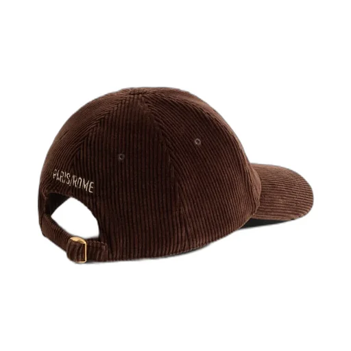 Chez Valentino Velvet Baseball Cap With Embroidery