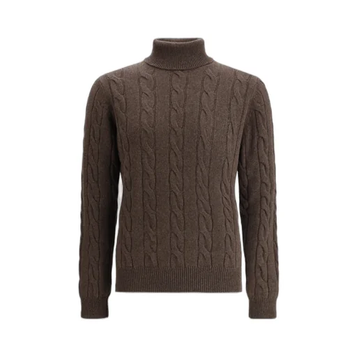 Cashmere Braided Turtleneck Knitwear