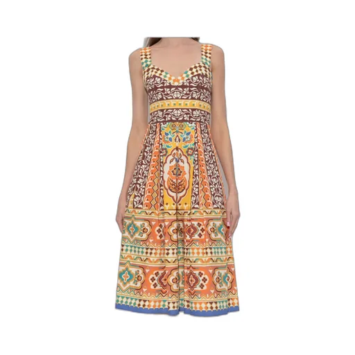 Printed Poplin Midi Dress