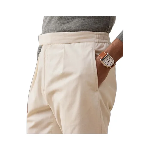Pleated Cotton Trousers