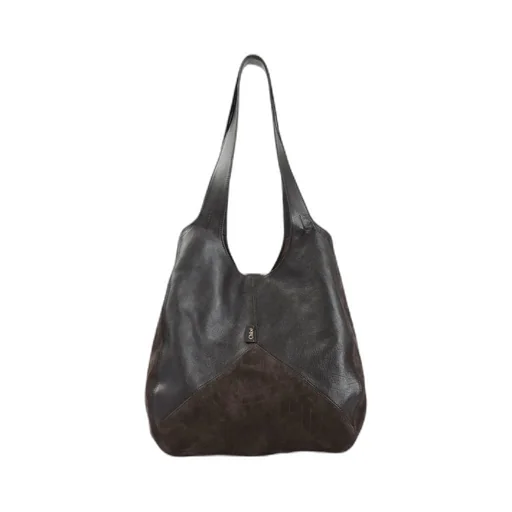 Balloon Leather And Suede Bag