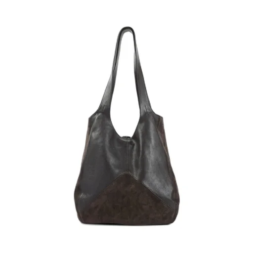 Balloon Leather And Suede Bag