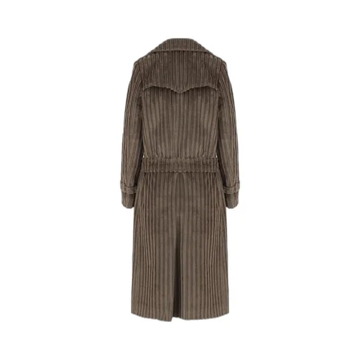 Carola Ribbed Long Coat