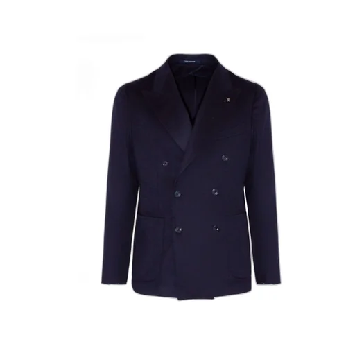 Felted-Finish Double-Breasted Blazer