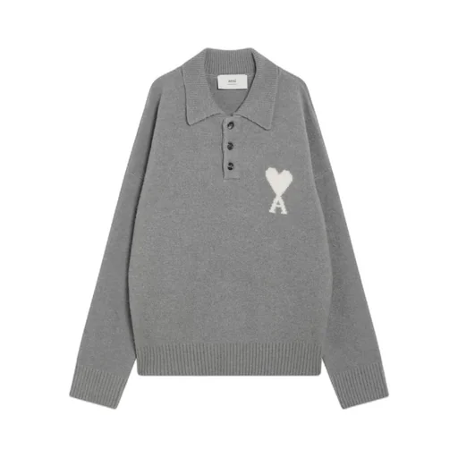 Logo Intarsia Polo Neck Knitted Jumper