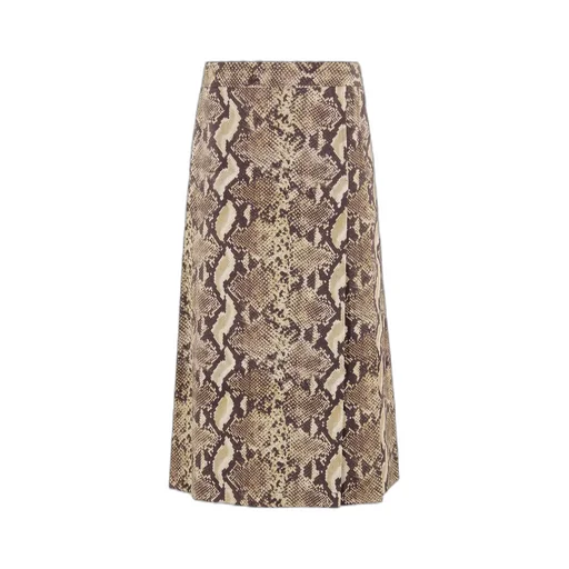 Python-Print Midi Skirt