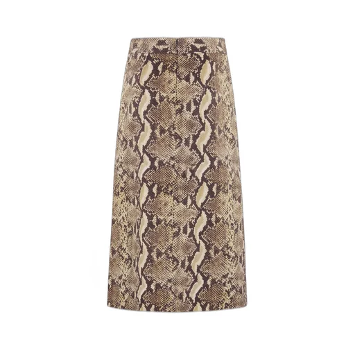 Python-Print Midi Skirt
