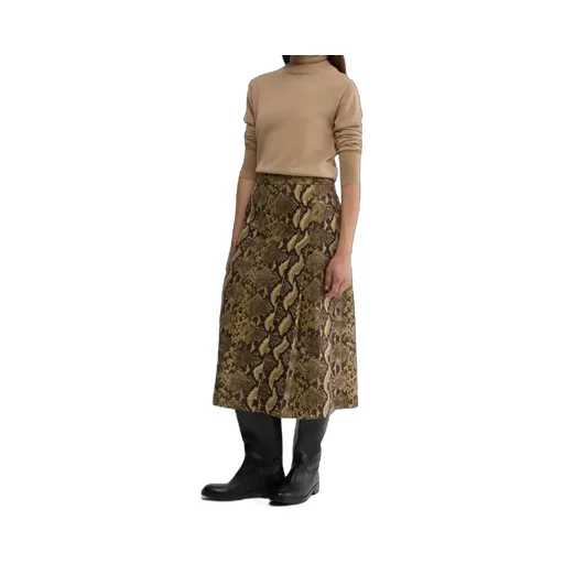 Python-Print Midi Skirt
