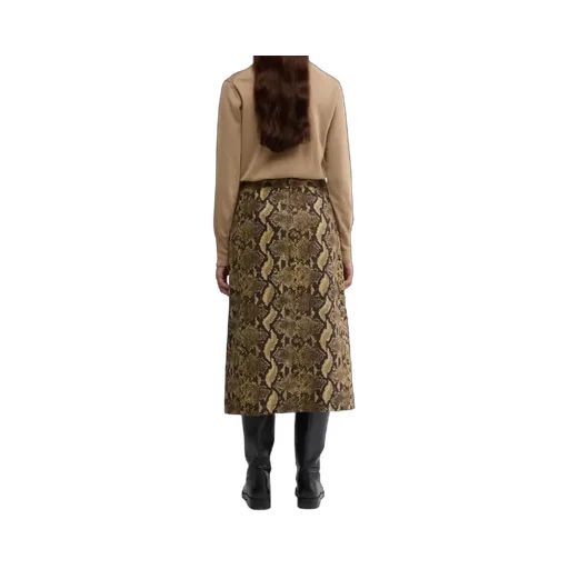 Python-Print Midi Skirt