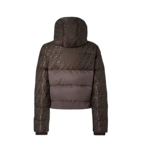 Ff Jacquard Hooded Padded Jacket