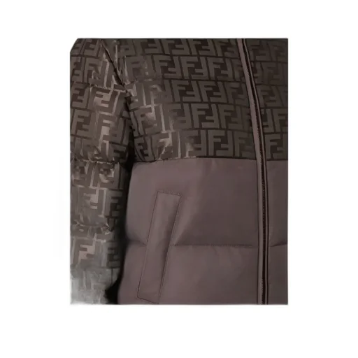 Ff Jacquard Hooded Padded Jacket