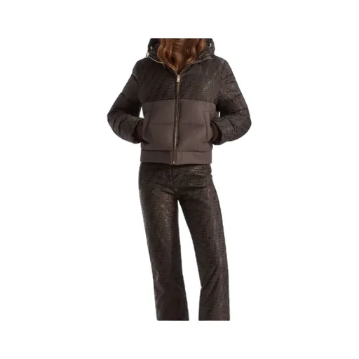 Ff Jacquard Hooded Padded Jacket