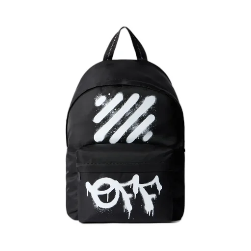 Logo Printed Zip-Up Backpack