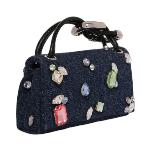 Embellished Top-Handle Clutch Bag