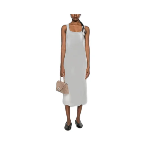 Scalloped Hem Midi Skirt