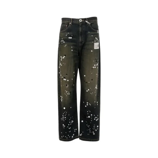 Embellished Denim Pants