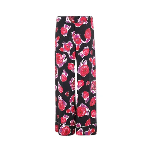 Floral Printed Wide-Leg Trousers