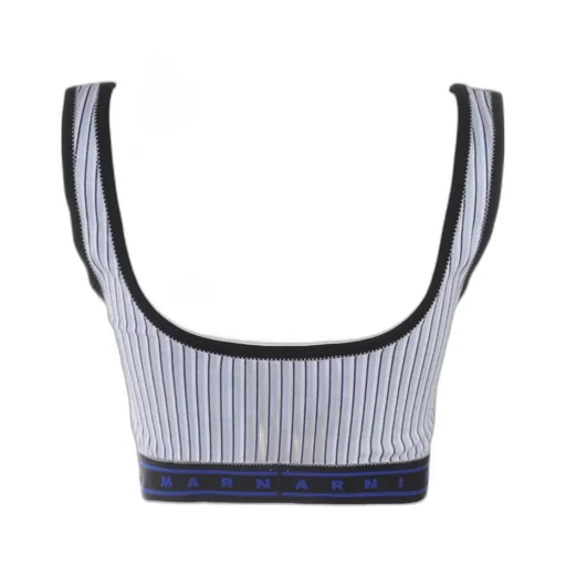 Logo Tape Striped Top