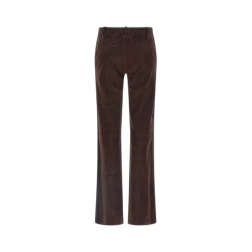 Flared Suede Trousers