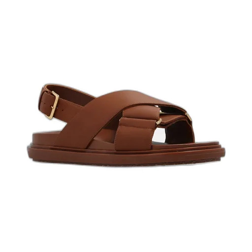 Logo Embossed Buckled Sandals