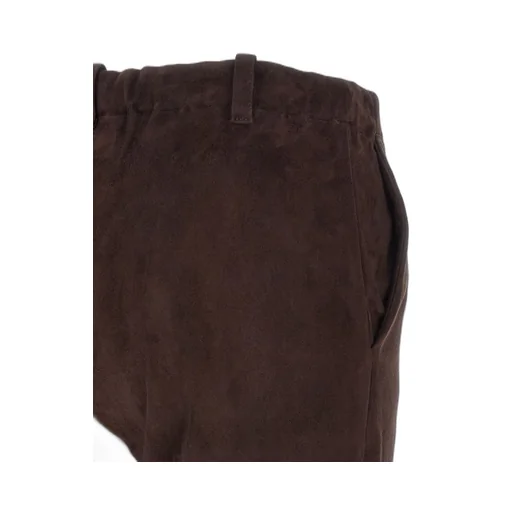 Flared Suede Trousers