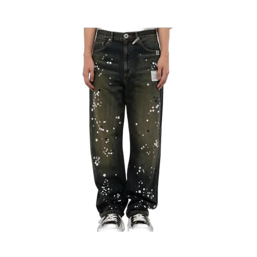 Embellished Denim Pants