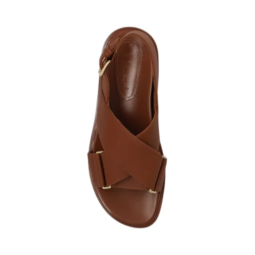 Logo Embossed Buckled Sandals