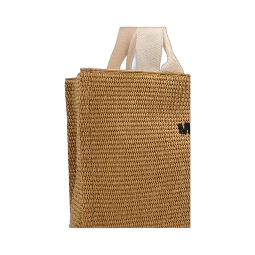 Logo Embroidered Top Handle Bag