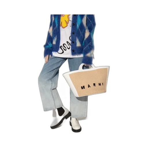 Logo Detailed Top Handle Tote Bag