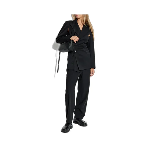 Logo Embroidered Straight-Leg Trousers