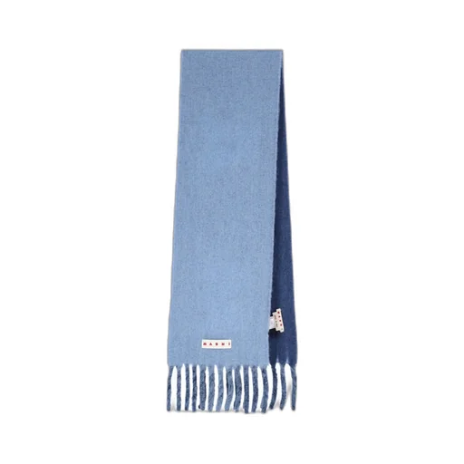 Logo Printed Fringed Scarf