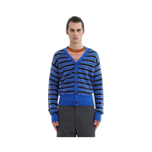 Striped V-Neck Cardigan