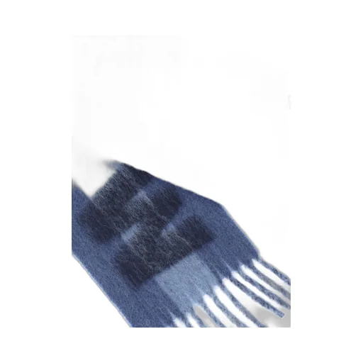 Logo Printed Fringed Scarf