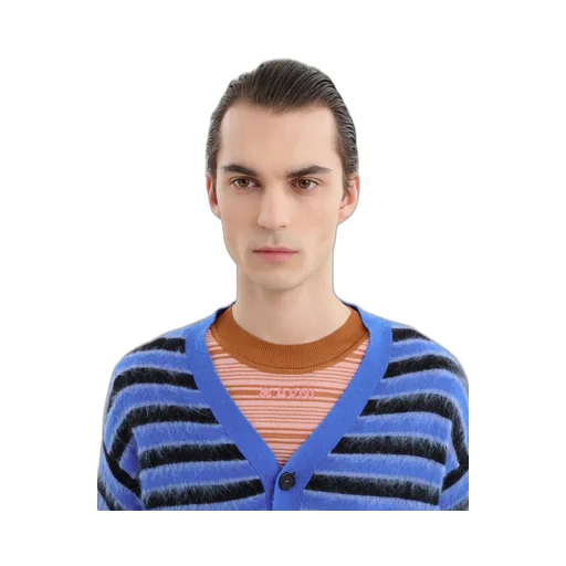 Striped V-Neck Cardigan
