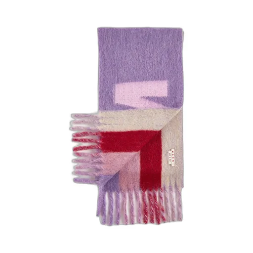 Logo Detailed Frayed-Edge Scarf