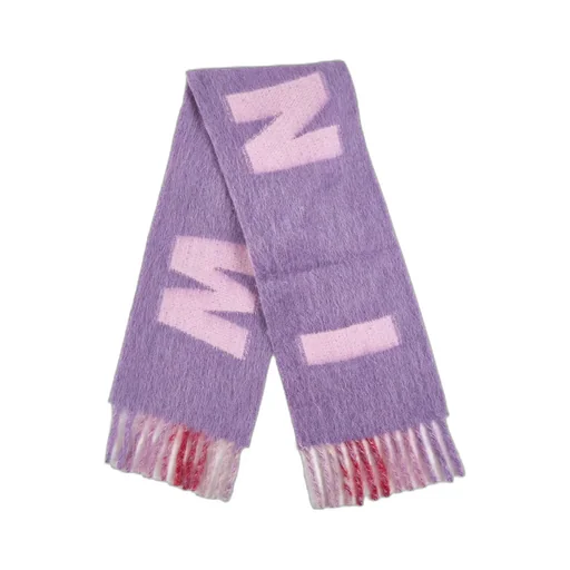 Logo Detailed Frayed-Edge Scarf