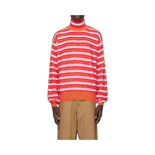 Striped Roll-Neck Knitted Jumper