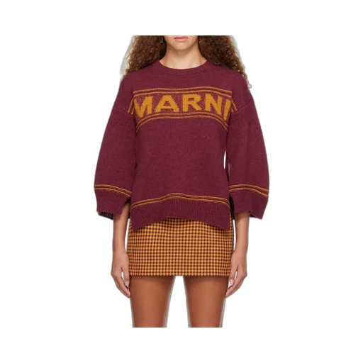 Logo Intarsia-Knit Crewneck Jumper