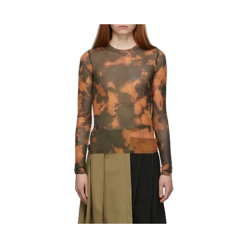 Logo Round Neck Print Long-Sleeved T-Shirt