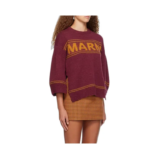 Logo Intarsia-Knit Crewneck Jumper