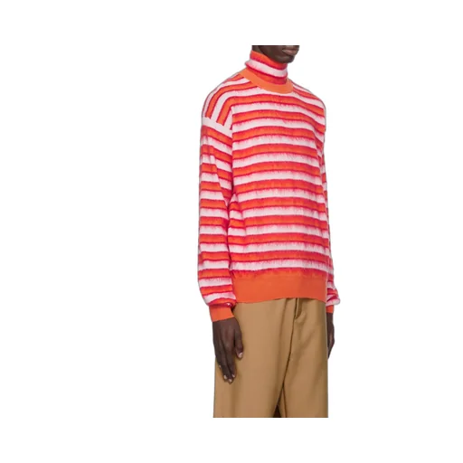 Striped Roll-Neck Knitted Jumper