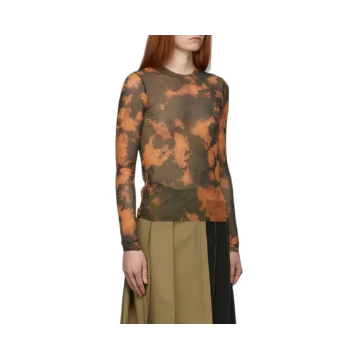 Logo Round Neck Print Long-Sleeved T-Shirt