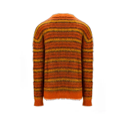 V-Neck Striped Knit Cardigan