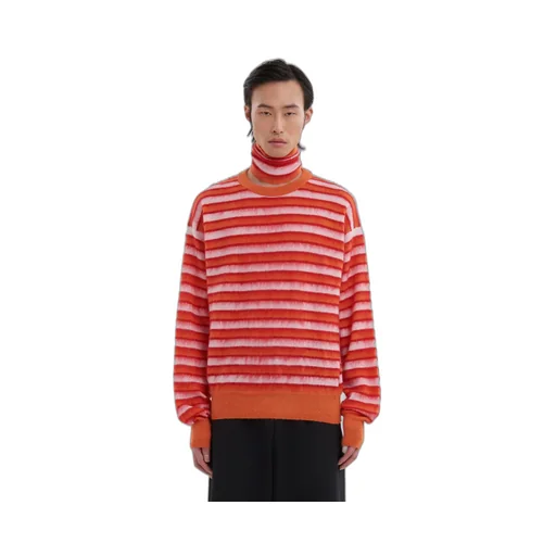 Striped Roll-Neck Knitted Jumper