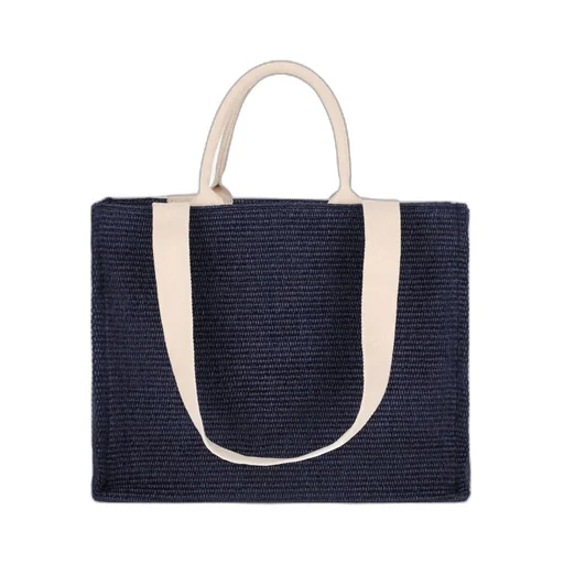 Logo Embroidered Top Handle Bag