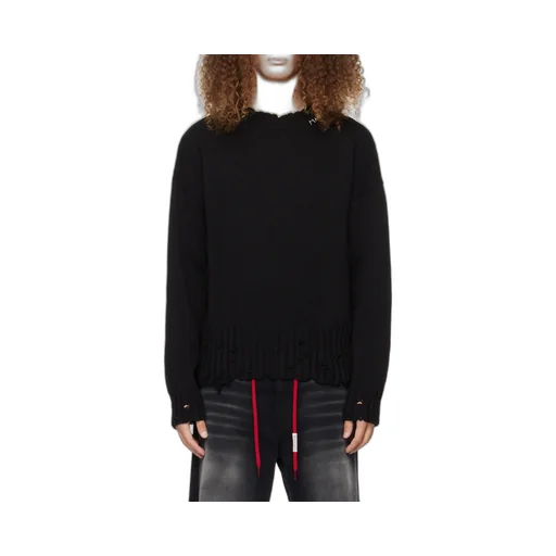 Distressed Crewneck Sweater
