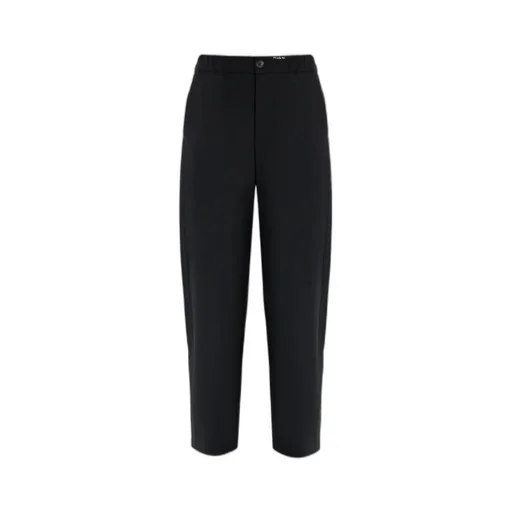Logo Embroidered Straight-Leg Trousers
