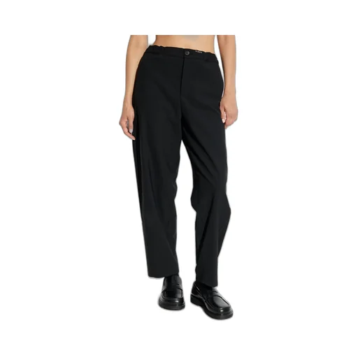 Logo Embroidered Straight-Leg Trousers